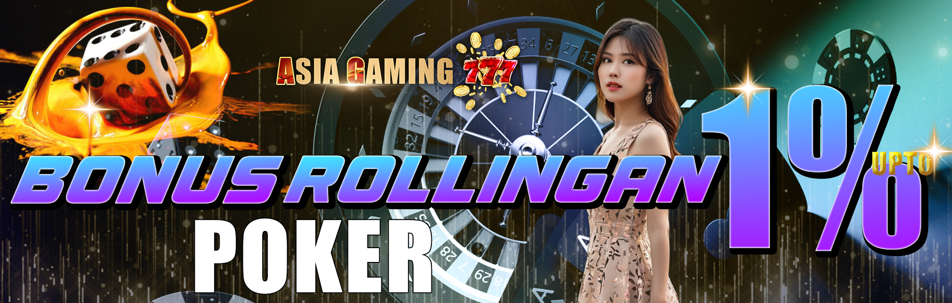 BONUS ROLLINGAN POKER UP TO 1%