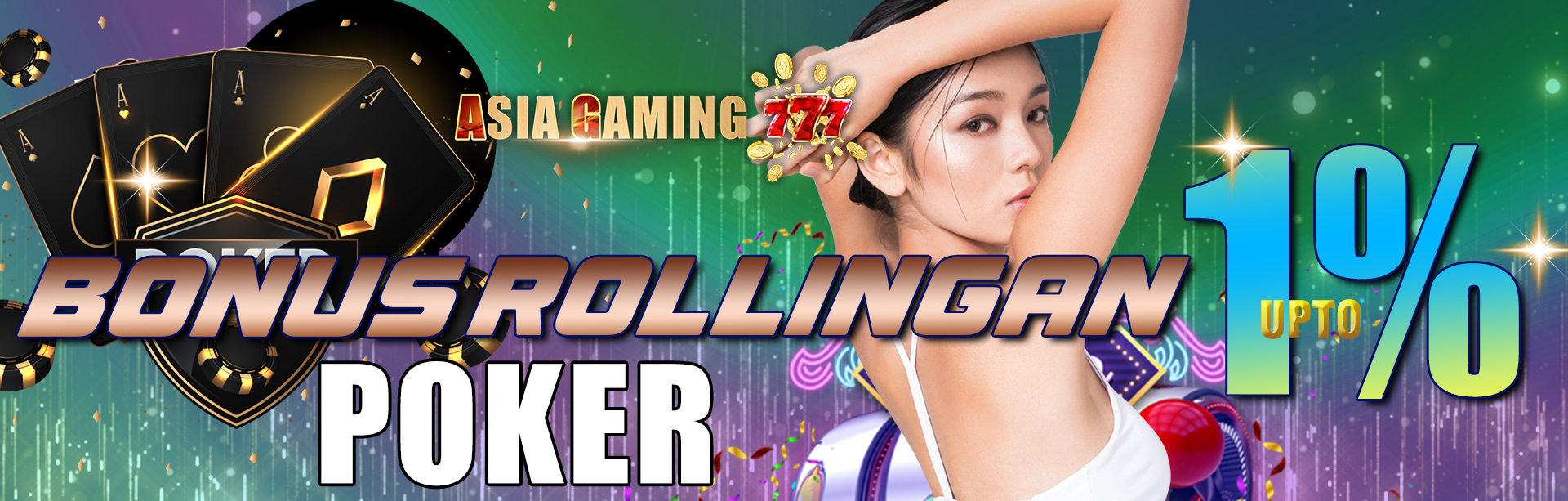 BONUS ROLLINGAN POKER UP TO 1%