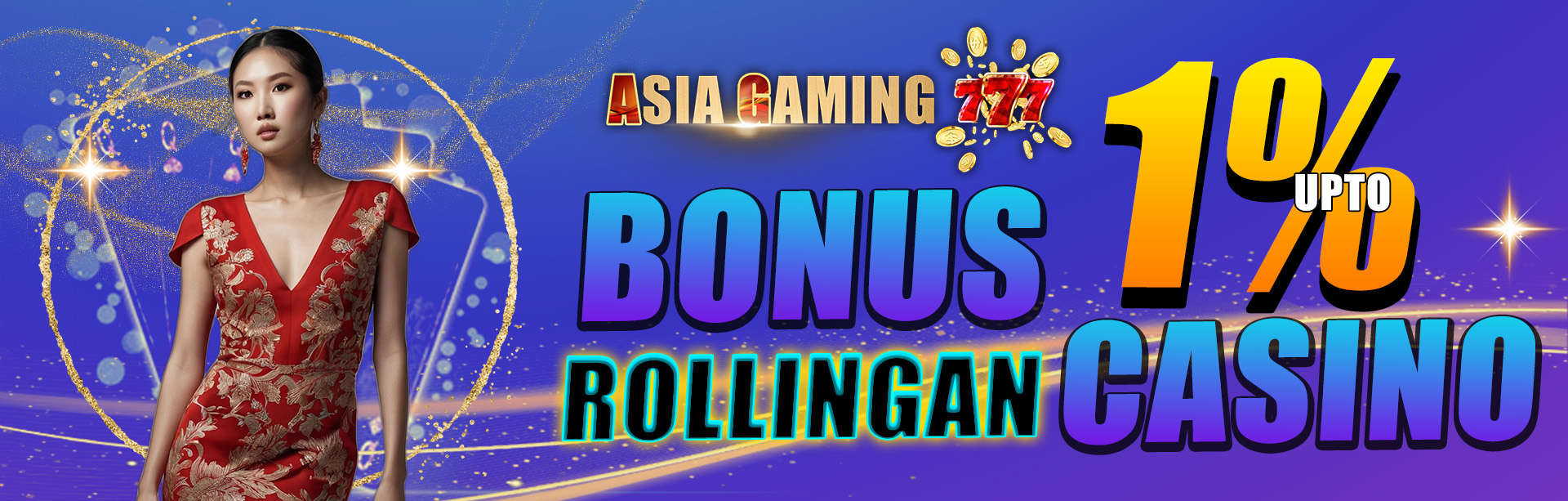 BONUS ROLLINGAN CASINO UP TO 1%