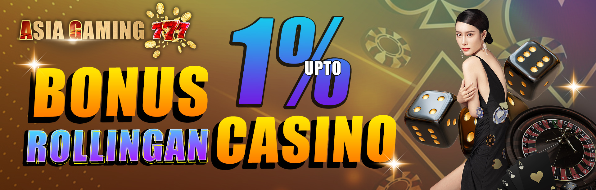 BONUS ROLLINGAN CASINO UP TO 1%