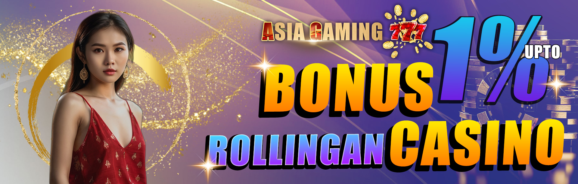 BONUS ROLLINGAN CASINO UP TO 1%