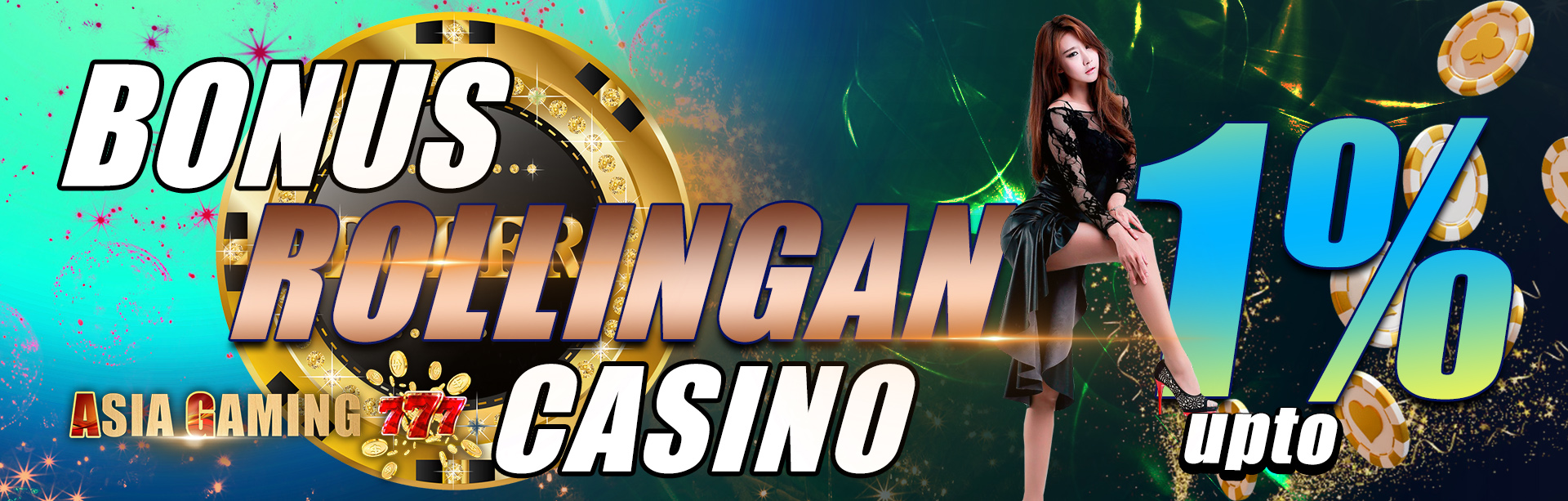 BONUS ROLLINGAN CASINO UP TO 1%