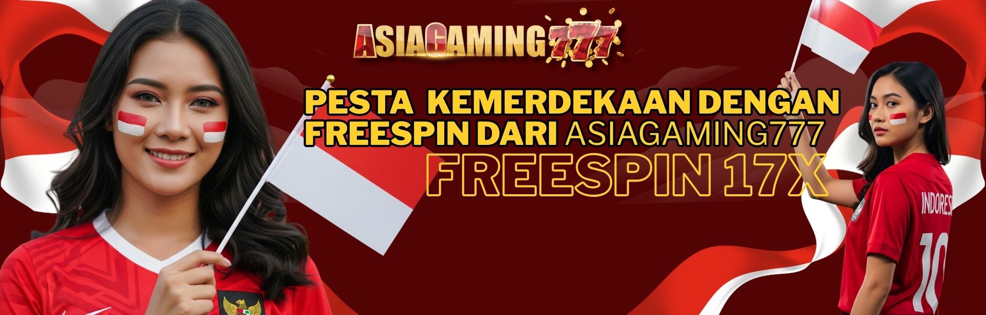 Pesta kemerdekaan dengan 17x freespin dari ASIAGAMING777 (GRATIS)
