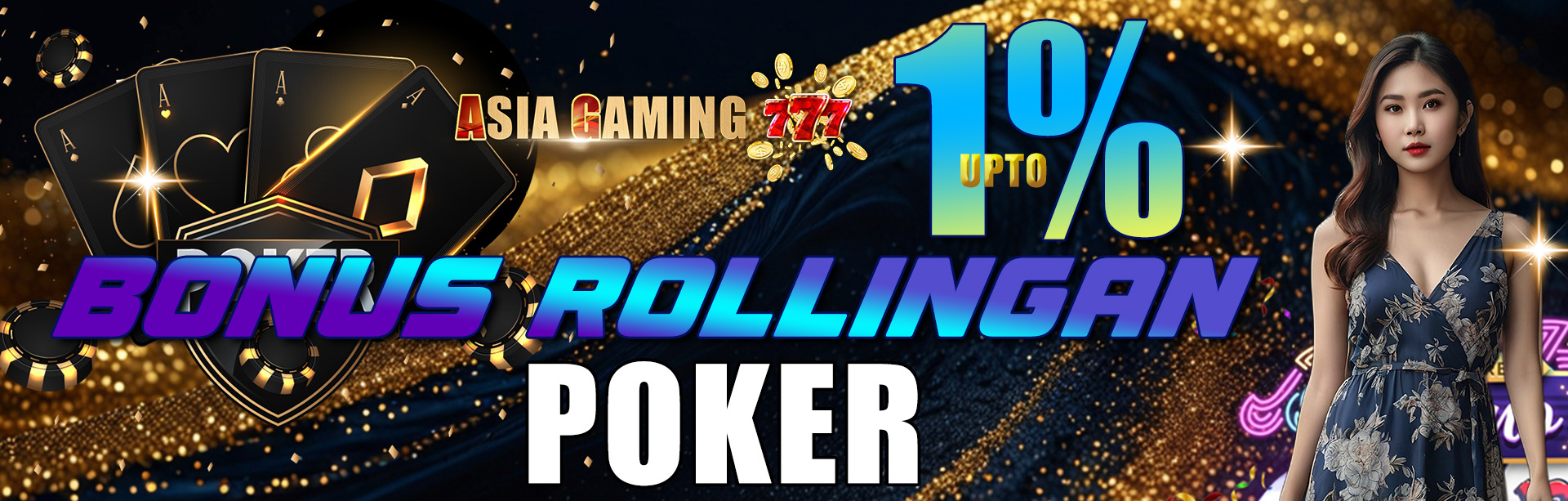 BONUS ROLLINGAN POKER UP TO 1%