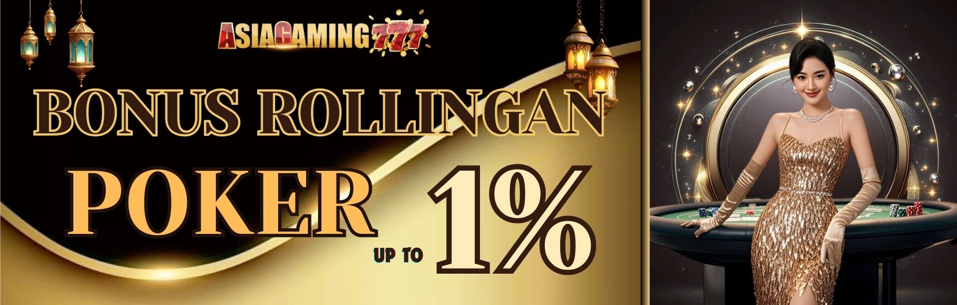 BONUS ROLLINGAN POKER UP TO 1%