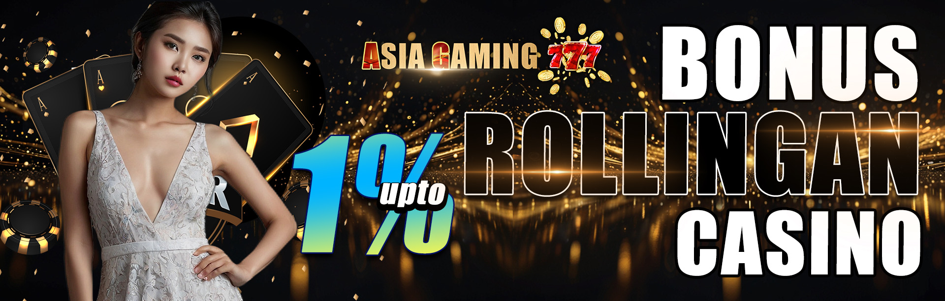 BONUS ROLLINGAN CASINO UP TO 1%