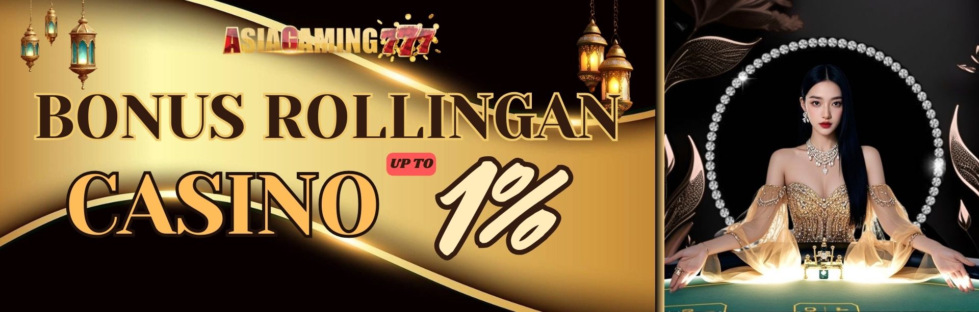 BONUS ROLLINGAN CASINO UP TO 1%